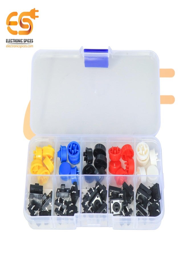 إلكترونيك سبايسس مجموعة مفاتيح إلكترونية للتوابل، تتضمن مفتاح ضغط لمسي بأبعاد 12×12×7.3 مم وغطاء دائري متعدد الألوان - Image 2